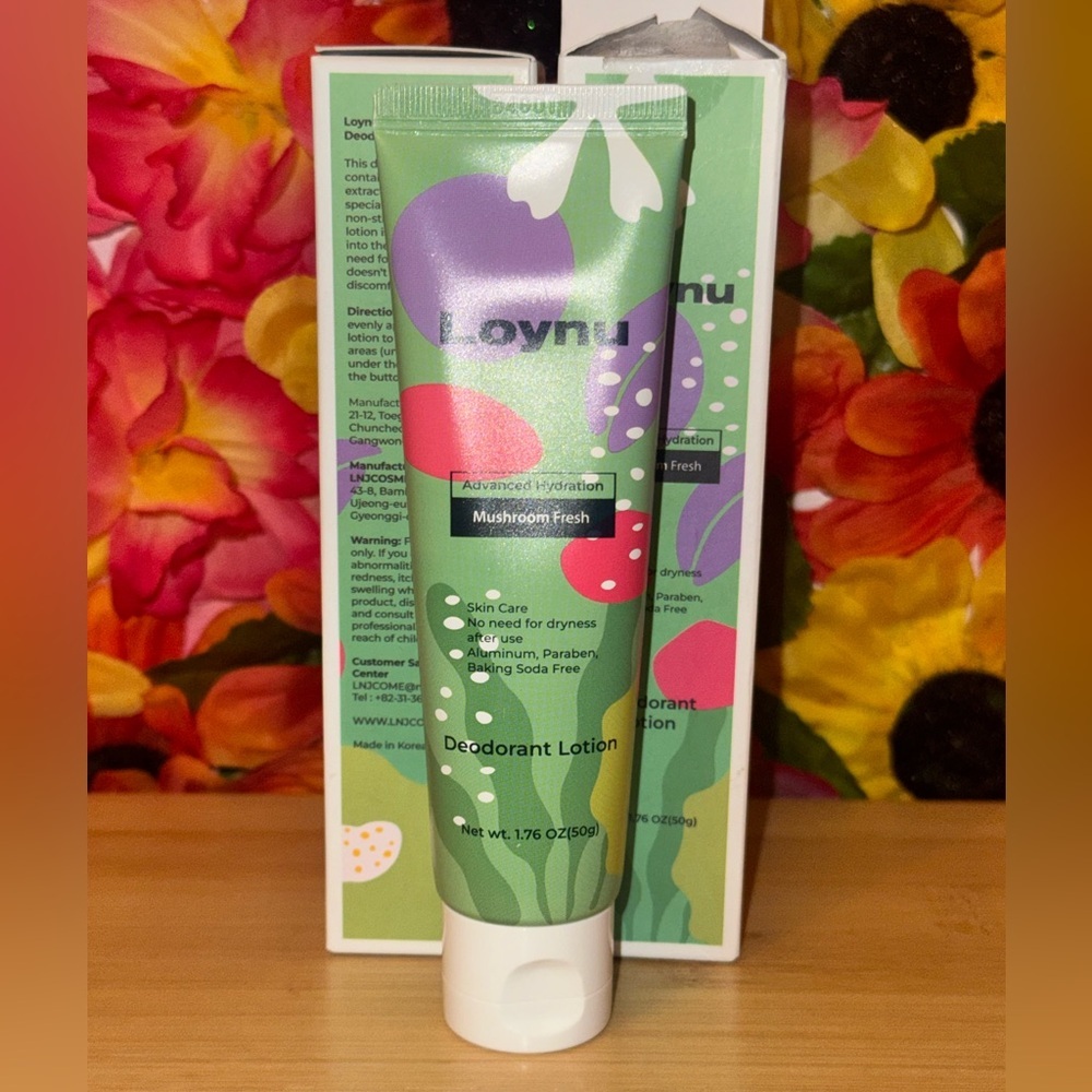 2 Loynu Mushroom Fresh Deodorant Lotion MSRP $16 for 1 deodorant.